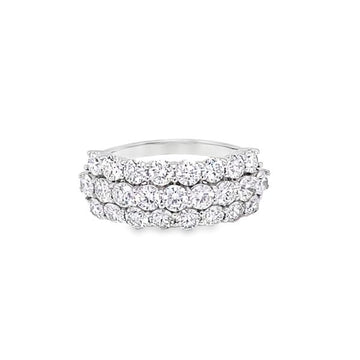 2.75ctw Lab-Grown 3 Row Diamond Band 