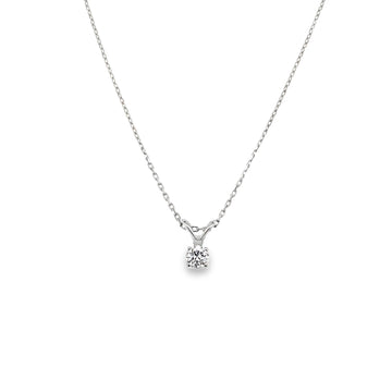 Lab grown diamond necklace in white gold front