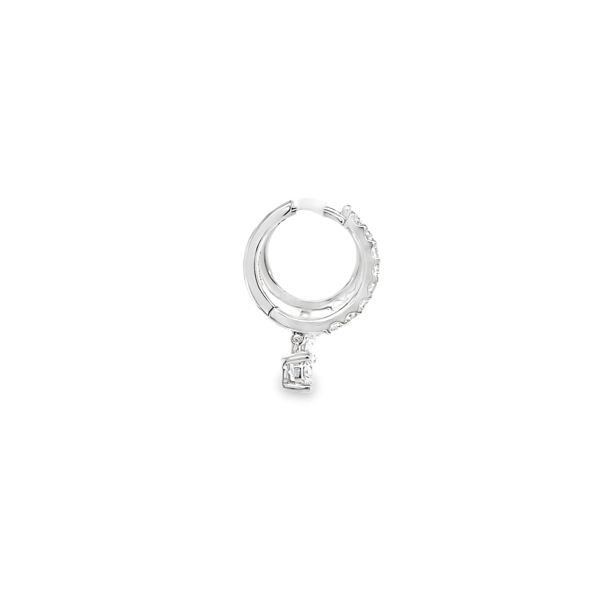 Lab Grown Diamond Huggie Earrings 1.00ctw White Gold