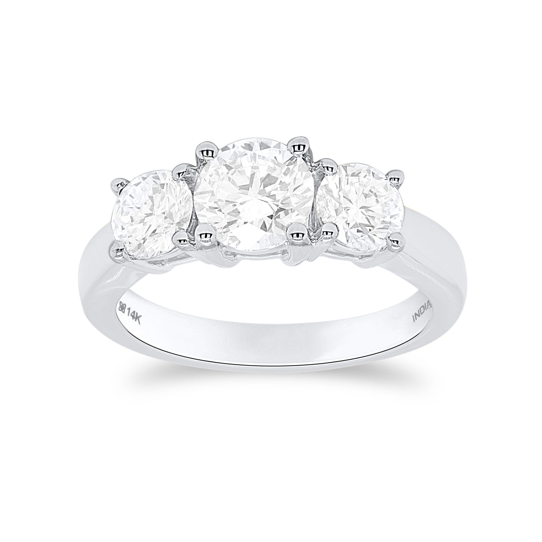 2ct Lab-Grown 3-Stone Diamond Engagement Ring