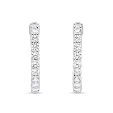 Lab Grown Diamond Oval Hoop Earrings 