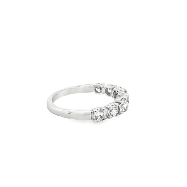 lab grown Diamond ring in 10k white gold on a white background