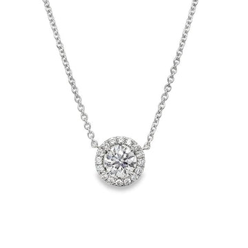 1.25ct Lab Diamond Halo Necklace