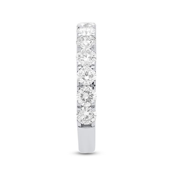 lab grown diamond band set in white gold side picture