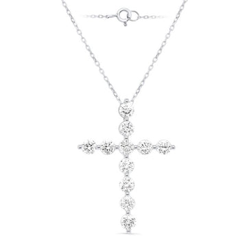 1.5ct Lab Diamond Cross Pendant