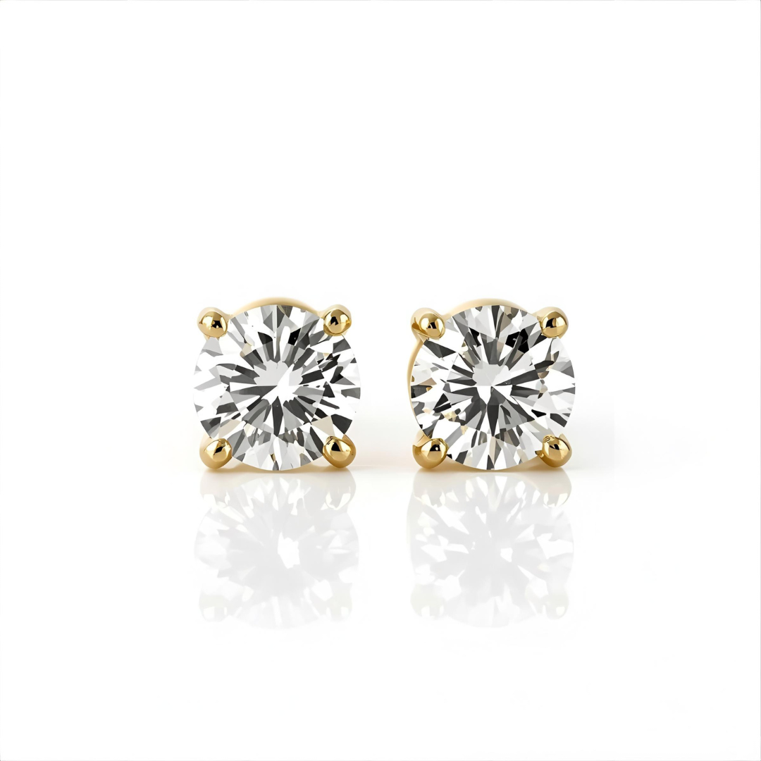 Lab grown Diamond Studs Front