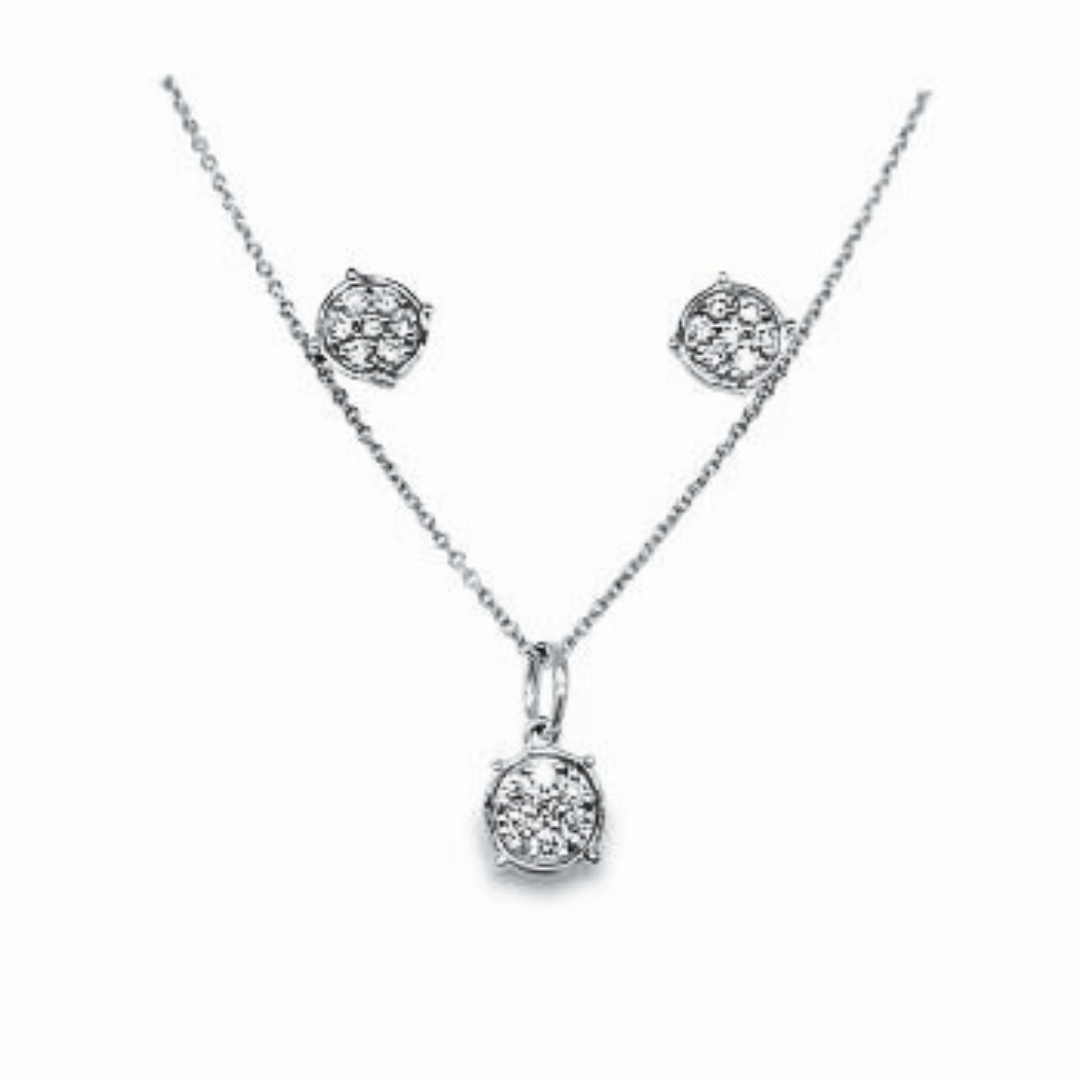 Lab Grown Diamond Pendant Set Front Picture