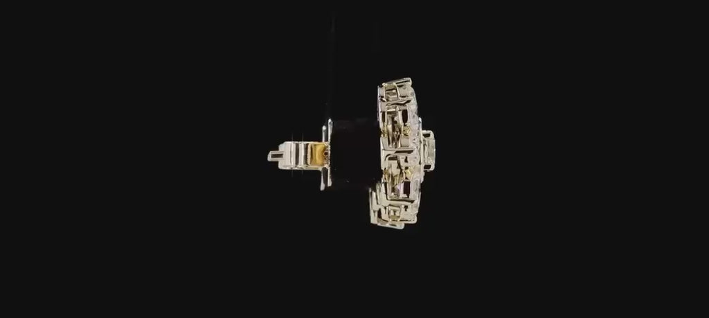 lab grown studs in floral setting in yellow gold video